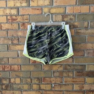 Danskin Now Black and Green Athletic Shorts Lightweight Elastic Waist